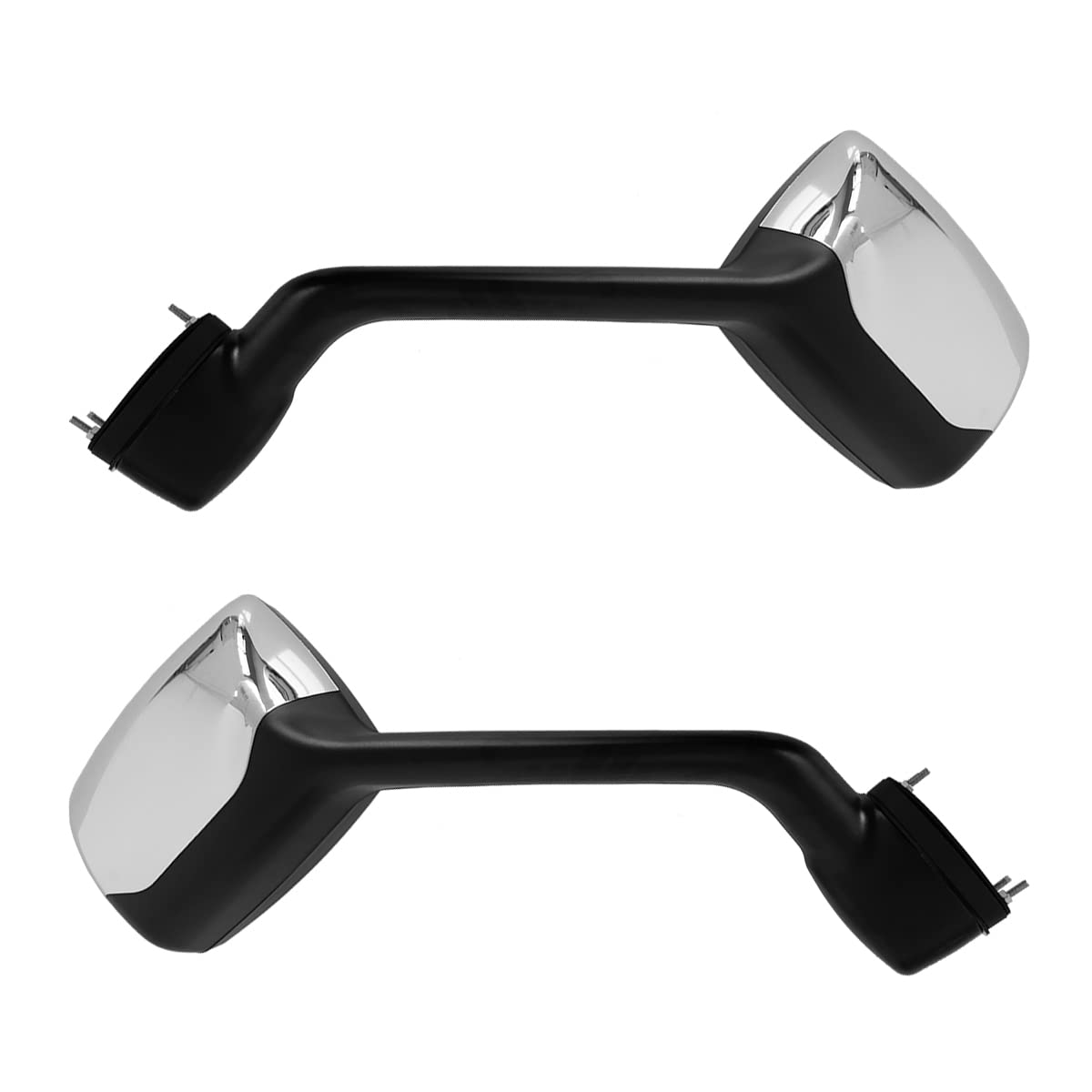 Peterbilt 579/587 Hood Mirror Pair w/ Arms (2010–2017) – Chrome, Convex (Driver & Passenger)
