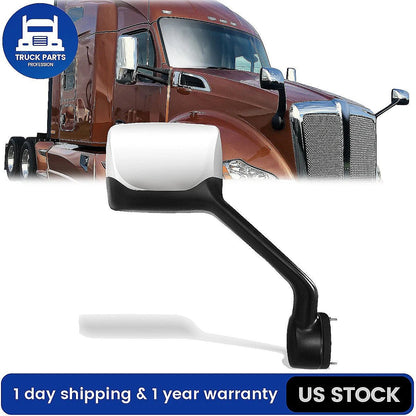 For Peterbilt 579/587 Hood Mirror w/ Arm – Chrome (2010–2017)