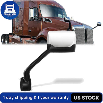 For Peterbilt 579/587 Hood Mirror w/ Arm – Chrome (2010–2017)