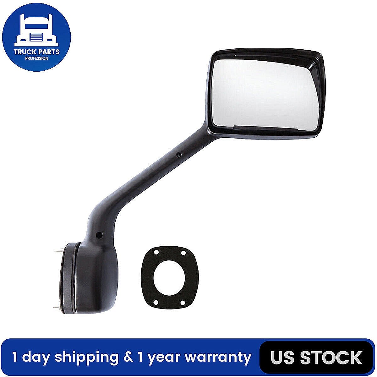 Peterbilt 579/587 Hood Mirror w/ Arm – Black (2010–2017)