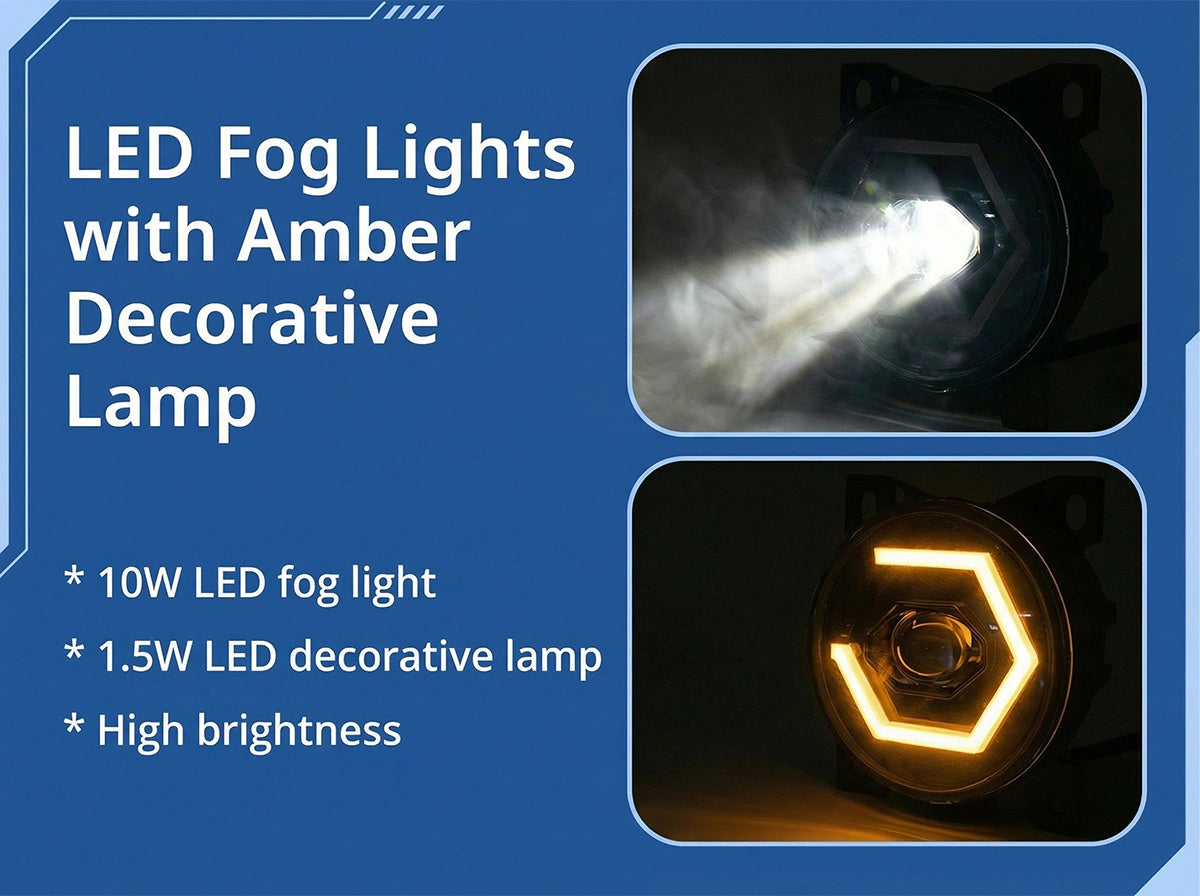 Peterbilt 579/587 Front Fog Lights Pair w/ Bulbs – Waterproof