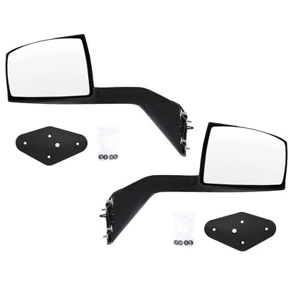 For Volvo VNL Black Hood Mirrors w/ Arms (2004–2014) – Hood Mount