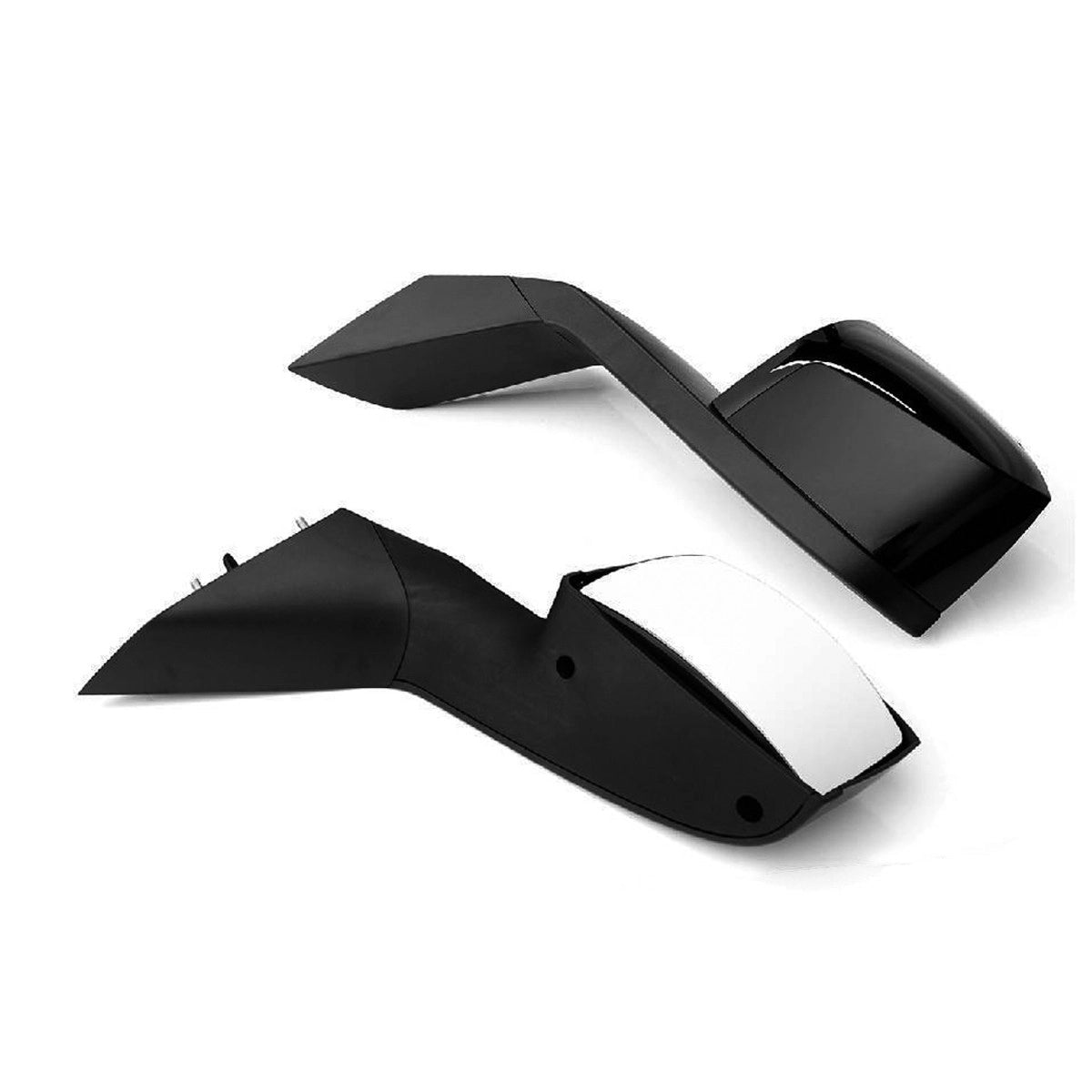 For Volvo VNL Black Hood Mirrors w/ Arms (2004–2014) – Hood Mount