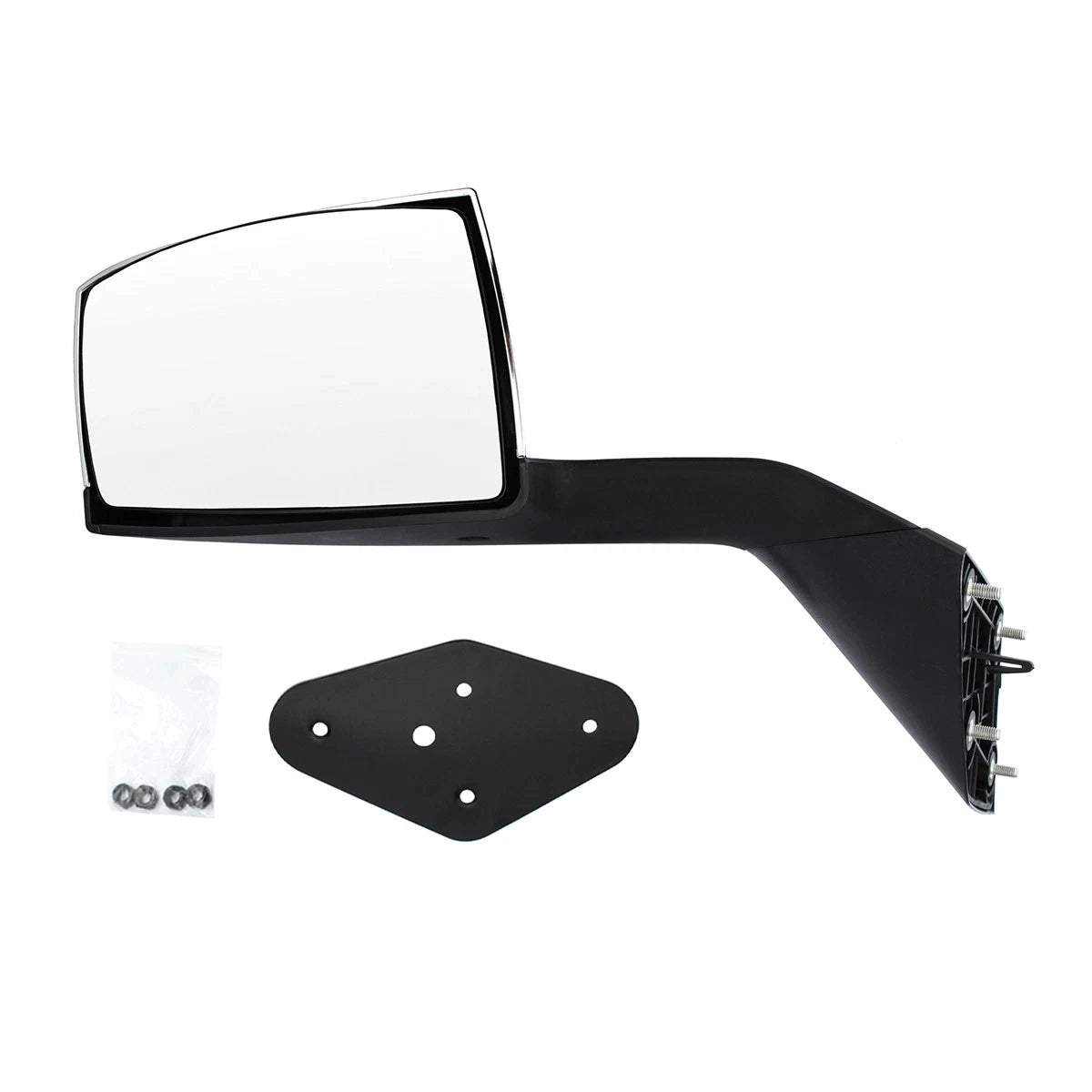 Volvo VNL Chrome Hood Mirrors w/ Arms (2004–2014) – Hood Mount