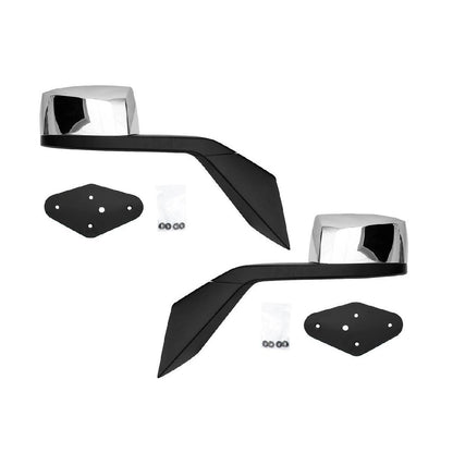 Volvo VNL Chrome Hood Mirrors w/ Arms (2004–2014) – Hood Mount