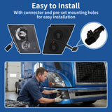 Volvo VNL/VNM Front Fog Lights Pair (2004–2015) – DRL w/ Bulbs, Waterproof