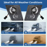 Volvo VNL/VNM Front Fog Lights Pair (2004–2015) – DRL w/ Bulbs, Waterproof