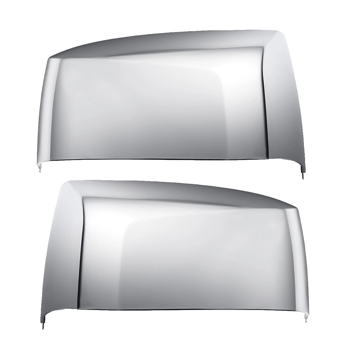 Volvo VN/VNL/VNM Hood Mirror Covers Pair (2004–2017) – Chrome / Black