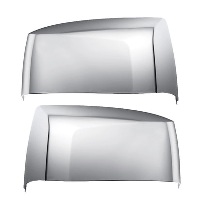 Volvo VN/VNL/VNM Hood Mirror Covers Pair (2004–2017) – Chrome / Black