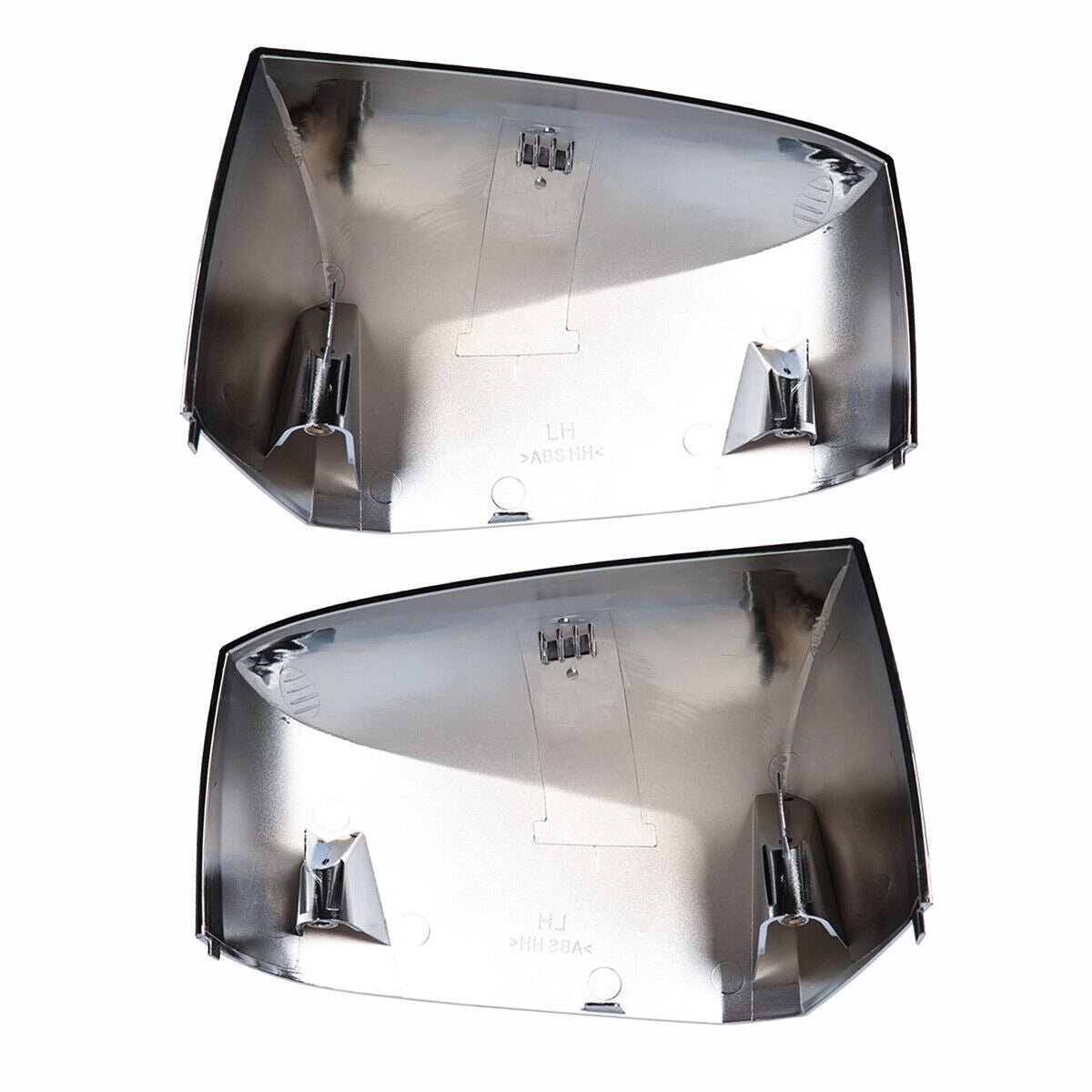 Volvo VN/VNL/VNM Hood Mirror Covers Pair (2004–2017) – Chrome / Black