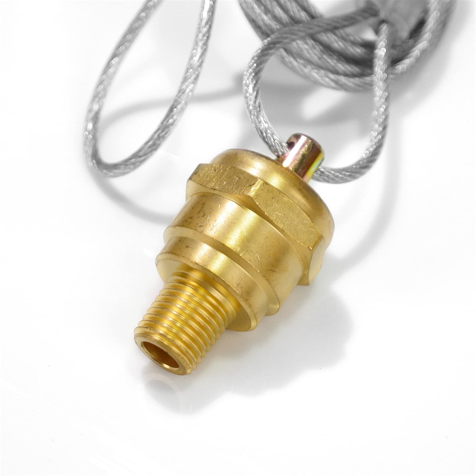 Air Tank Drain Valve Plug 1/4" NPT w/ 60" Cable – Manual Compressor Drain (Replaces 12105 / N3613AD) - RoadWest Truck Parts - B0BXWC93JY - High Soar