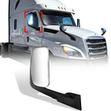Black Heated Power Door Mirror for Freightliner Cascadia 2018+ - RoadWest Truck Parts - MZ-8601E-R - High Soar