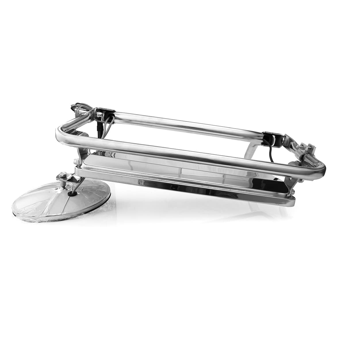 Chrome Heated Door Mirror Assembly for Peterbilt 325 - 389 Trucks - RoadWest Truck Parts - MZ-3801-L - High Soar