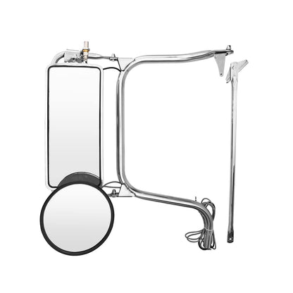 Chrome Heated Door Mirror Assembly for Peterbilt 325 - 389 Trucks - RoadWest Truck Parts - MZ-3801-L - High Soar