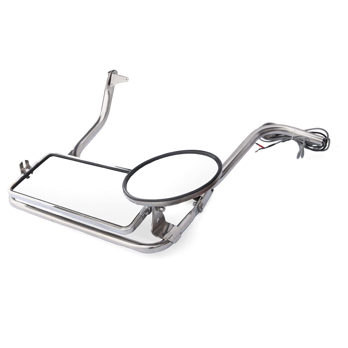 Chrome Heated Door Mirror Assembly for Peterbilt 325 - 389 Trucks - RoadWest Truck Parts - MZ-3801-L - High Soar