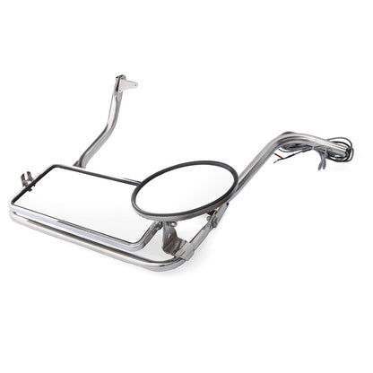 Chrome Heated Door Mirror Assembly for Peterbilt 325 - 389 Trucks - RoadWest Truck Parts - MZ-3801-L - High Soar