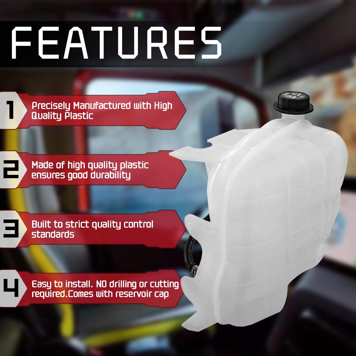 Coolant Reservoir 603 - 5104 for International / IC TranStar (2591625C92) - RoadWest Truck Parts - MZ-97300AU - High Soar