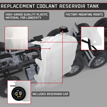 Coolant Reservoir 603 - 5104 for International / IC TranStar (2591625C92) - RoadWest Truck Parts - MZ-97300AU - High Soar