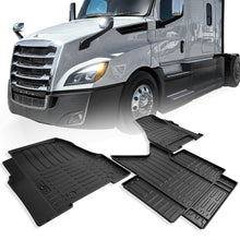 Freightliner Cascadia 116/126 Floor Mats (2018–2021) – All - Weather TPV (Front + Center Set) - RoadWest Truck Parts - MZ-86305 - High Soar
