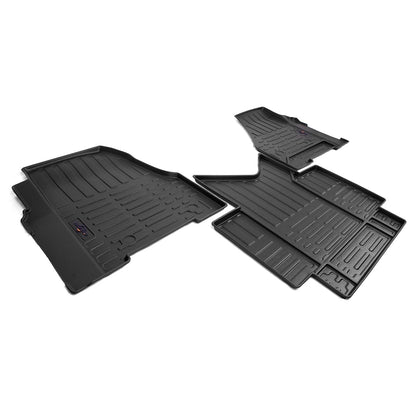 Freightliner Cascadia 116/126 Floor Mats (2018–2021) – All - Weather TPV (Front + Center Set) - RoadWest Truck Parts - MZ-86305 - High Soar