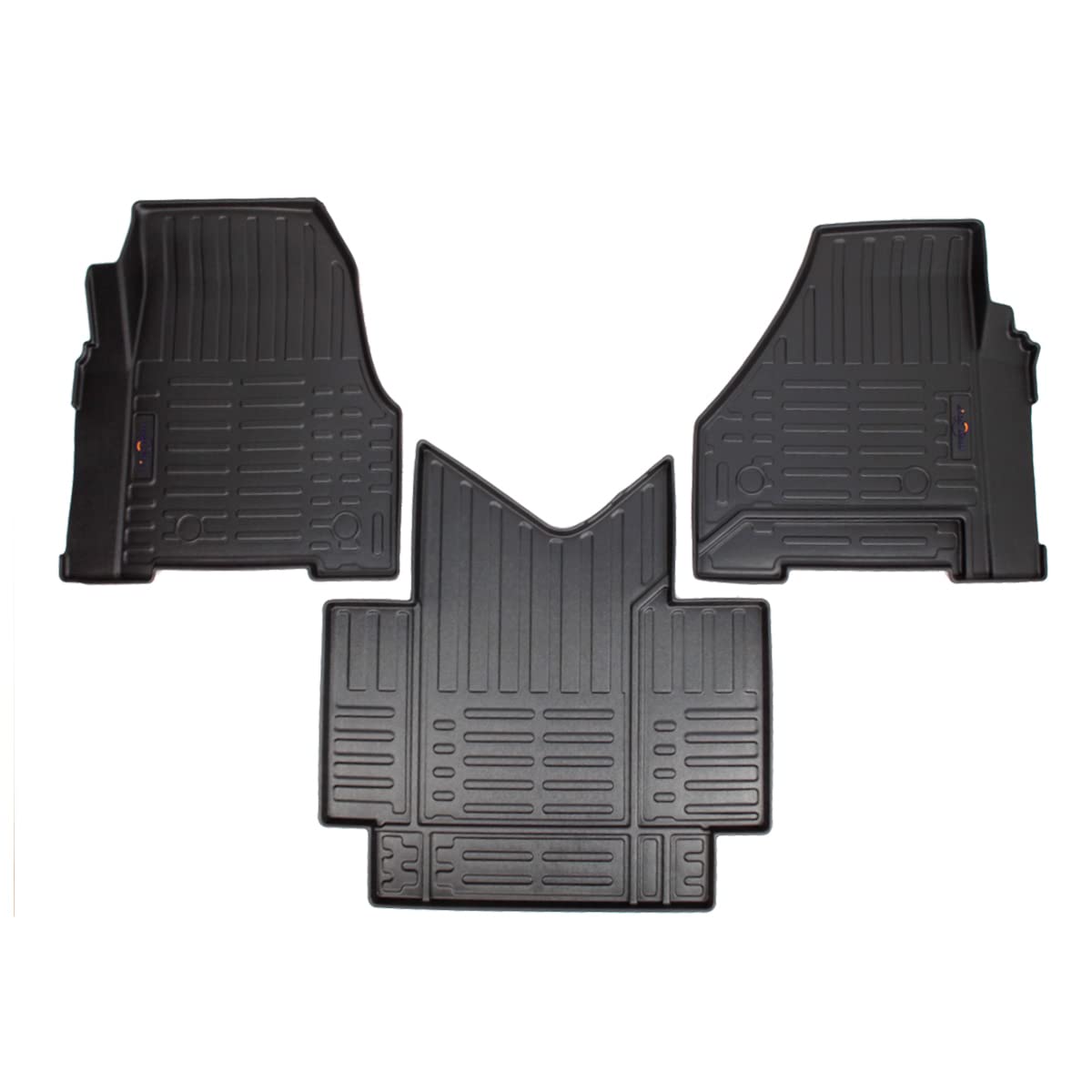 Freightliner Cascadia 116/126 Floor Mats (2018–2021) – All - Weather TPV (Front + Center Set) - RoadWest Truck Parts - MZ-86305 - High Soar