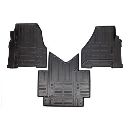 Freightliner Cascadia 116/126 Floor Mats (2018–2021) – All - Weather TPV (Front + Center Set) - RoadWest Truck Parts - MZ-86305 - High Soar