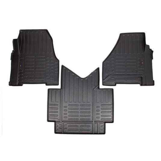 Freightliner Cascadia 116/126 Floor Mats (2018–2021) – All - Weather TPV (Front + Center Set) - RoadWest Truck Parts - MZ-86305 - High Soar