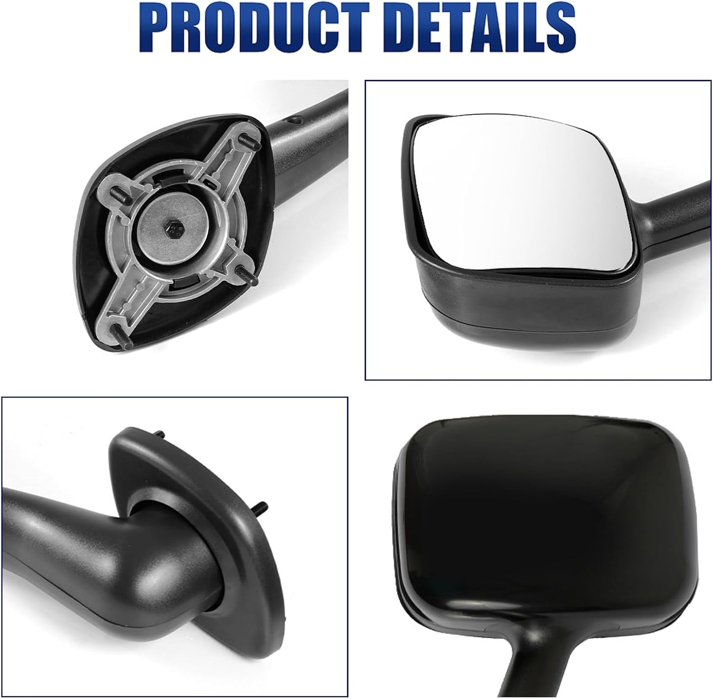 Freightliner Cascadia Hood Mirror – Black (2008–2017) (RH Passenger) - RoadWest Truck Parts - B09WTZ2D5C - High Soar