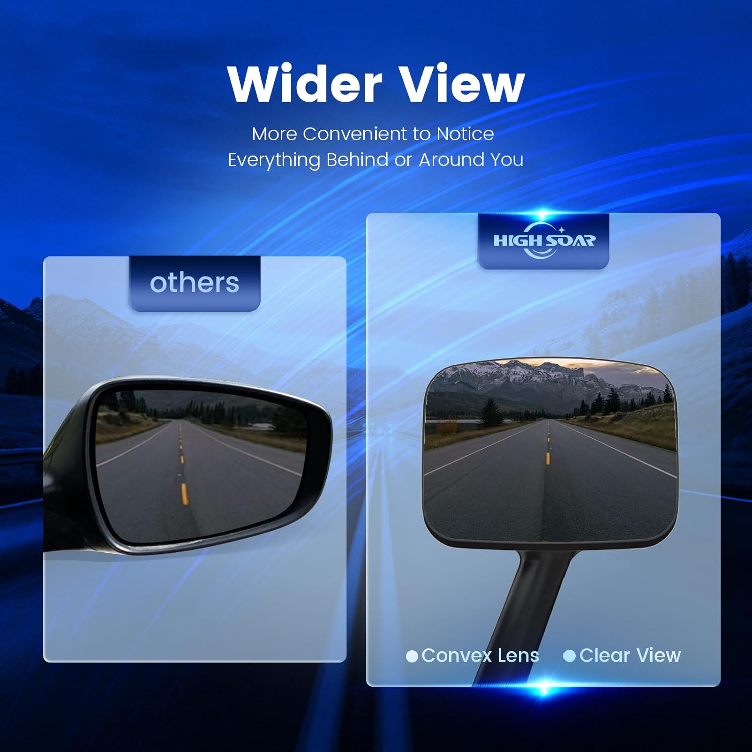 Freightliner Cascadia Hood Mirror – Black (2008–2017) (RH Passenger) - RoadWest Truck Parts - B09WTZ2D5C - High Soar