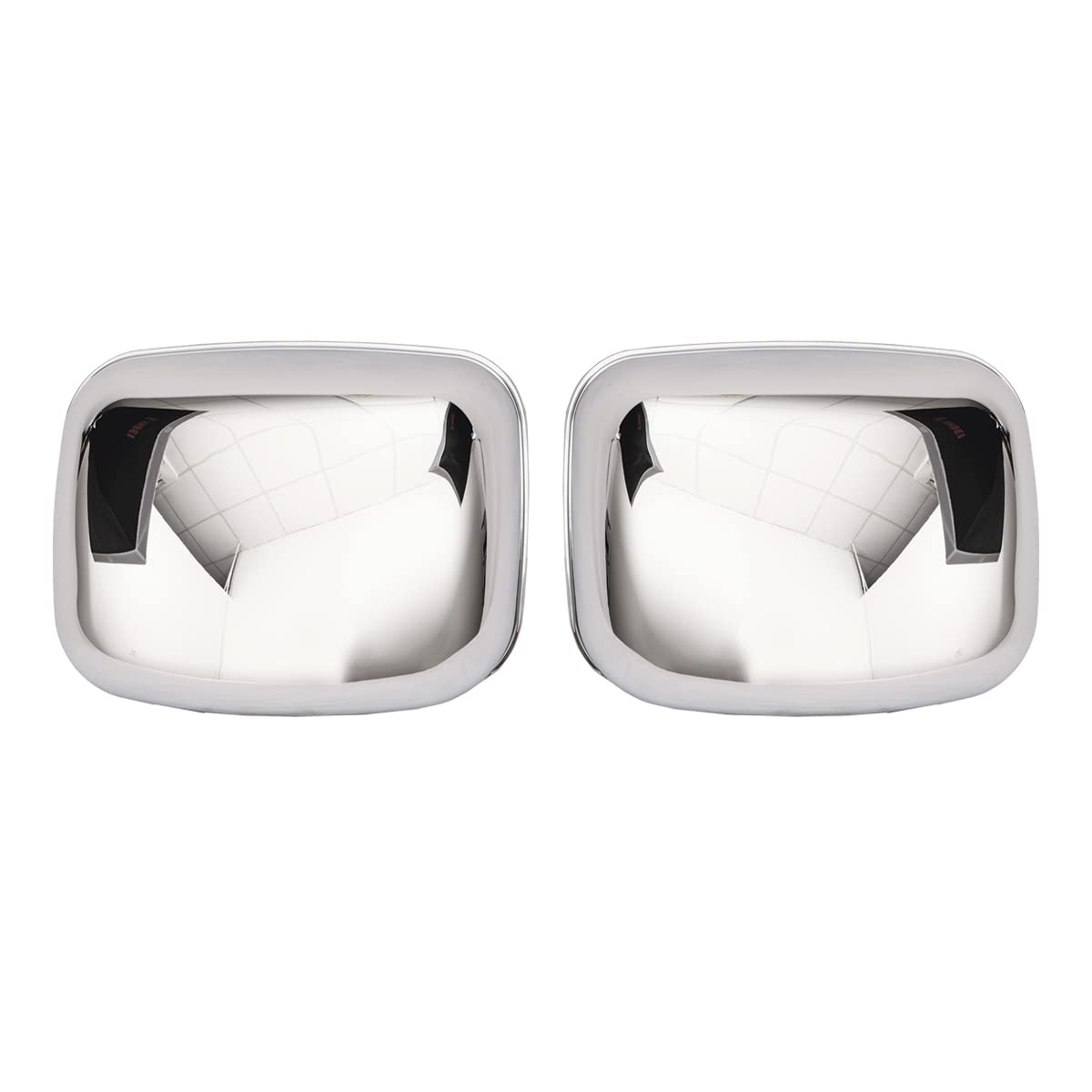 Freightliner Cascadia Hood Mirror Covers Pair (2008–2017) – Chrome / Black - RoadWest Truck Parts - B09MS37F5W - High Soar