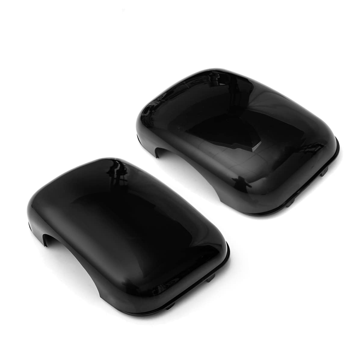 Freightliner Cascadia Hood Mirror Covers Pair (2008–2017) – Chrome / Black - RoadWest Truck Parts - B09WT52K4R - High Soar