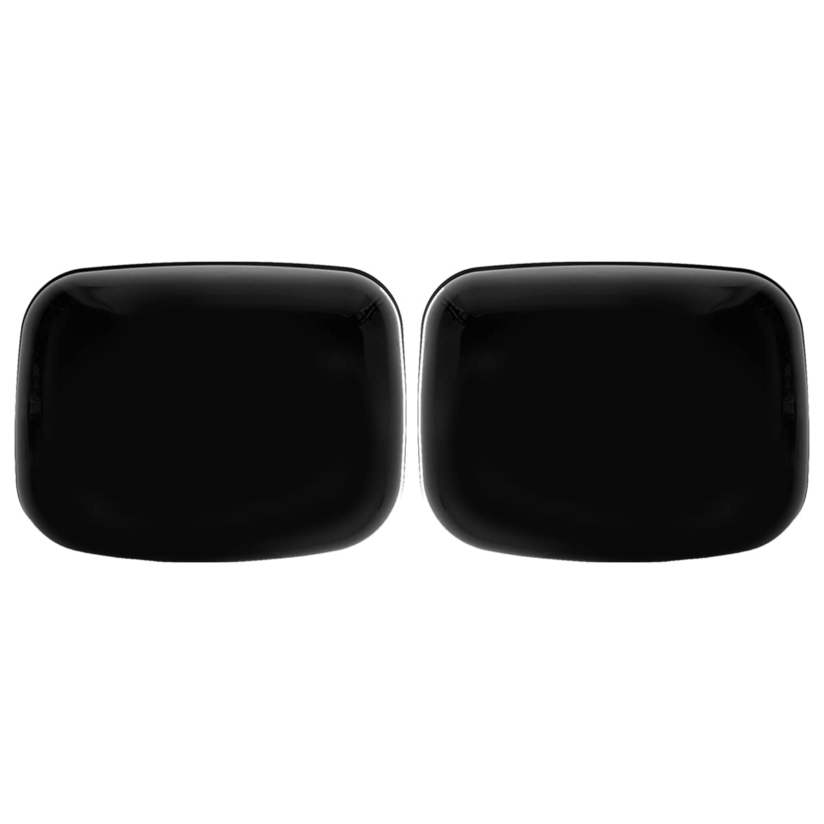 Freightliner Cascadia Hood Mirror Covers Pair (2008–2017) – Chrome / Black - RoadWest Truck Parts - B09WT52K4R - High Soar
