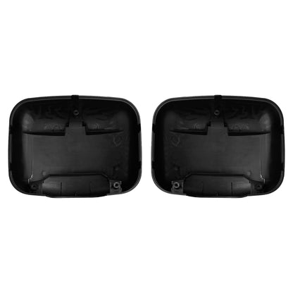 Freightliner Cascadia Hood Mirror Covers Pair (2008–2017) – Chrome / Black - RoadWest Truck Parts - B09WT52K4R - High Soar