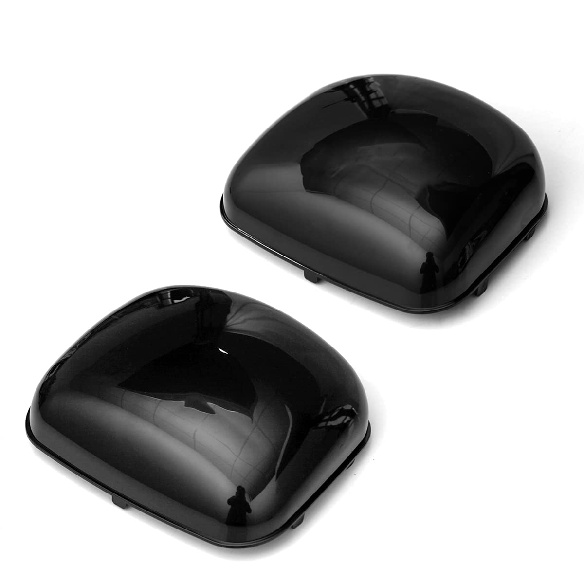 Freightliner Cascadia Hood Mirror Covers Pair (2008–2017) – Chrome / Black - RoadWest Truck Parts - B09WT52K4R - High Soar