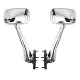 Freightliner Cascadia Hood Mirrors Pair (2008–2017) – Chrome (Driver & Passenger) - RoadWest Truck Parts - B09WTHP1DK - High Soar