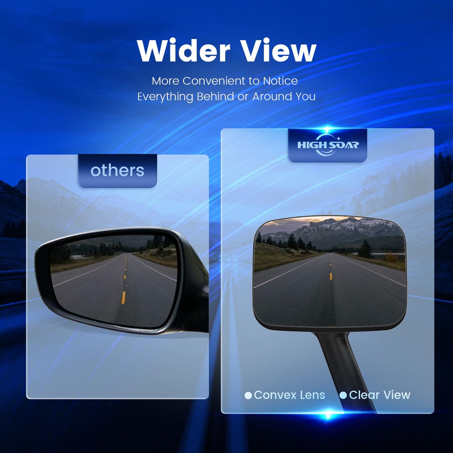 Freightliner Cascadia Hood Mirrors Pair – Chrome (2008–2017) (LH+RH) - RoadWest Truck Parts - B08DXL9GSV - High Soar