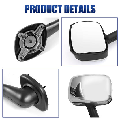 Freightliner Cascadia Hood Mirrors Pair – Chrome (2008–2017) (LH+RH) - RoadWest Truck Parts - B08DXL9GSV - High Soar
