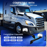 Freightliner Cascadia Hood Mirrors Pair – Heated, Chrome (2018–2020) - RoadWest Truck Parts - B09WTTHXMH - High Soar