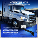 Freightliner Cascadia Hood Mirrors Pair – Heated, Chrome (2018–2020) - RoadWest Truck Parts - B09WTTHXMH - High Soar