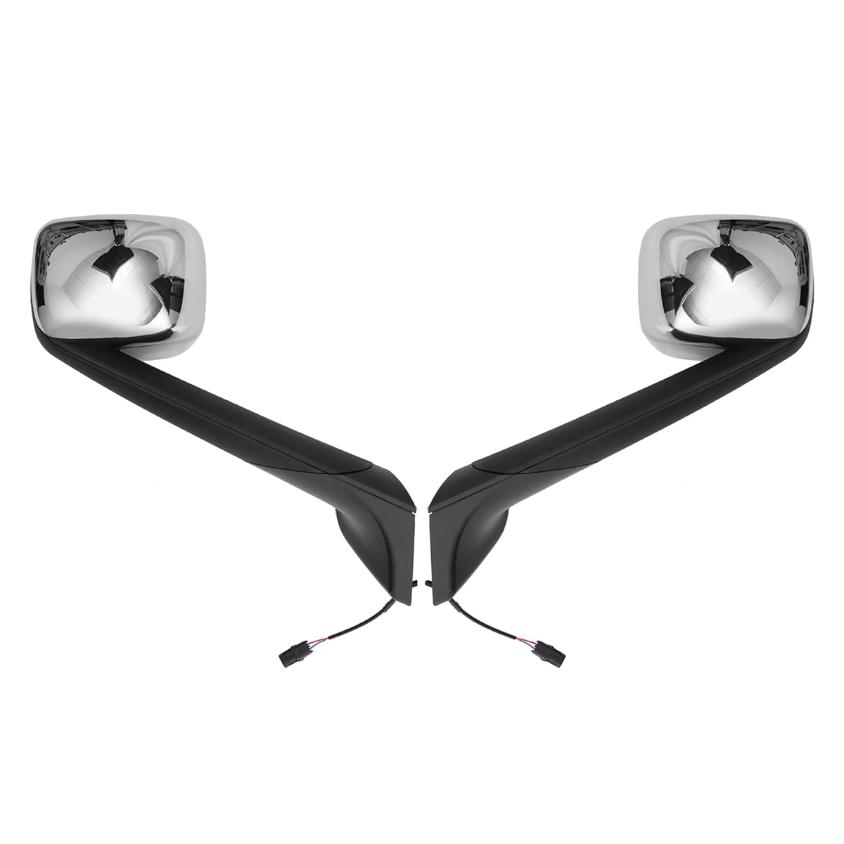 Freightliner Cascadia Hood Mirrors Pair – Heated, Chrome (2018–2020) - RoadWest Truck Parts - B0B3J6WN46 - High Soar