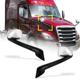 Freightliner Cascadia Hood Mirrors Pair – Heated, Chrome (2018–2020) - RoadWest Truck Parts - MZ-8619E-L/R - High Soar