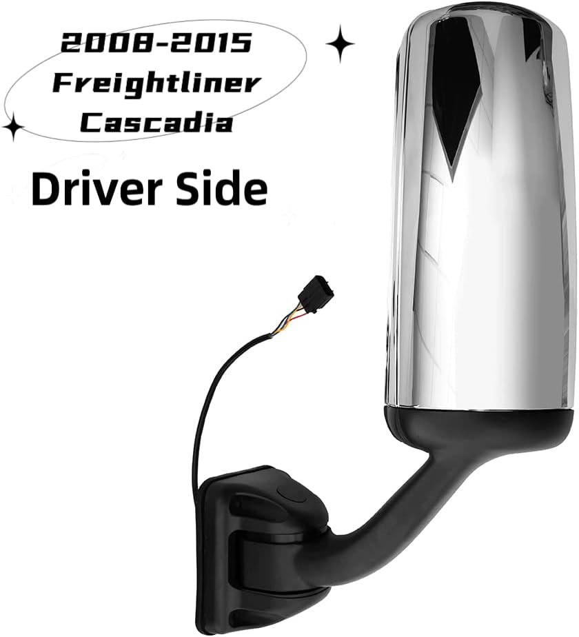 Freightliner Cascadia LH Door Mirror – Heated Power (2008–2017) - RoadWest Truck Parts - B0B764Z9Q3 - High Soar