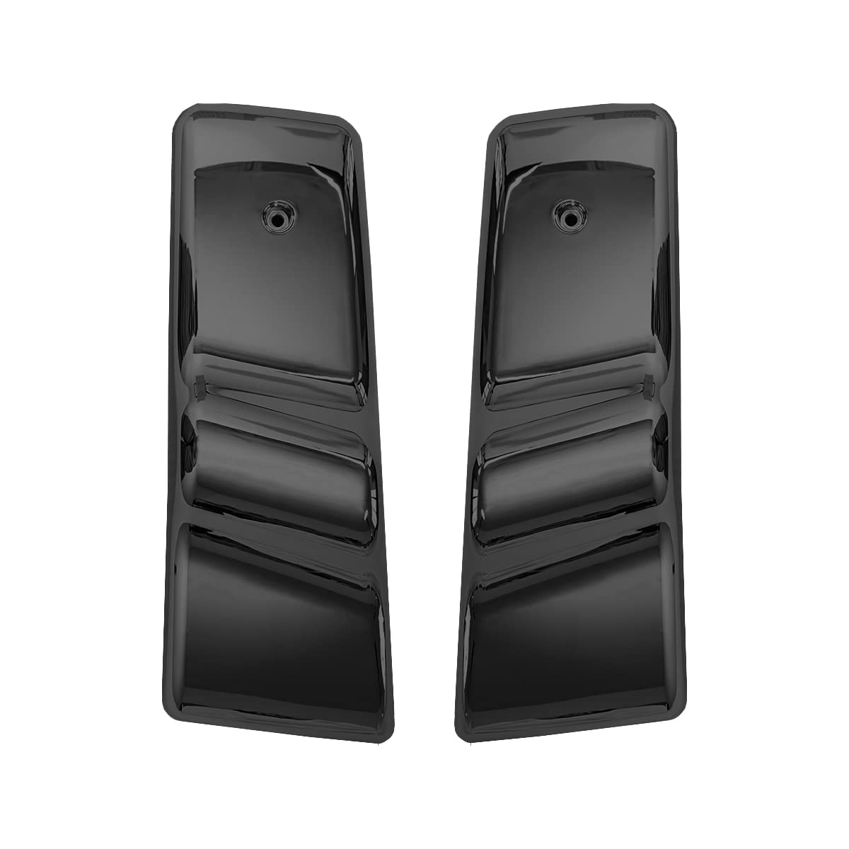 Freightliner Columbia/Century Door Mirror Cover + Arm Housing Pair – Chrome / Black (LH+RH) - RoadWest Truck Parts - B0BFQZ42QH - High Soar