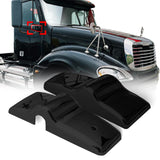 Freightliner Columbia/Century Door Mirror Cover + Arm Housing Pair – Chrome / Black (LH+RH) - RoadWest Truck Parts - B0BFQZ42QH - High Soar