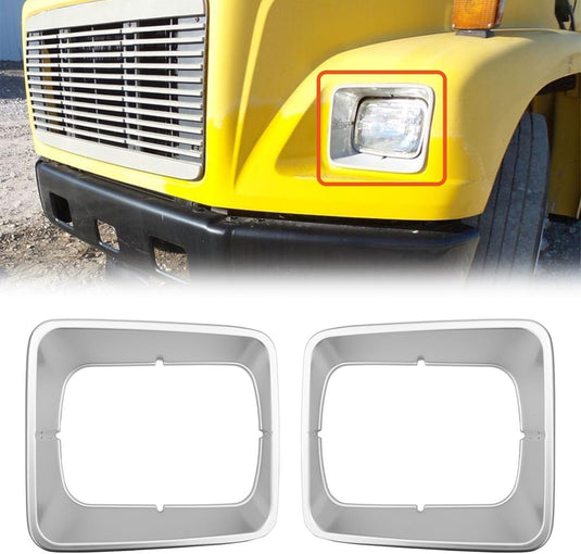 Freightliner FL50/FL60/FL70/FL80/FL106 Headlight Bezel Pair – Heated/Defrost (06 - 20017 - 000) - RoadWest Truck Parts - B0CQXRCDNQ - High Soar