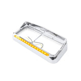 Freightliner FLD Classic XL 4×6 Headlight Bezel w/ 12" LED Amber Strip - RoadWest Truck Parts - MZ-6657WW - High Soar