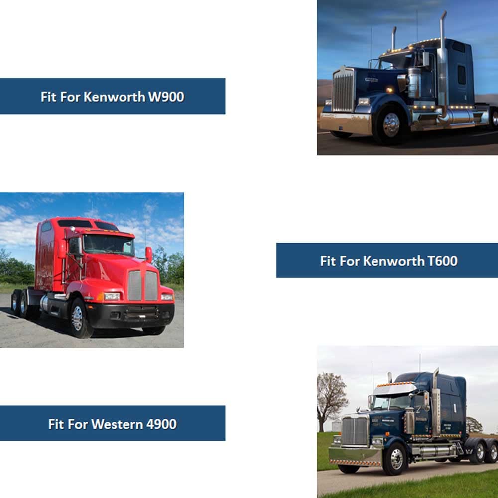 Freightliner FLD Classic XL 4×6 Headlight Bezel w/ 12" LED Amber Strip - RoadWest Truck Parts - MZ-6657WW - High Soar