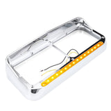 Freightliner FLD Classic XL 4×6 Headlight Bezel w/ 12" LED Amber Strip - RoadWest Truck Parts - MZ-6657WW - High Soar