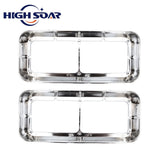 Freightliner FLD Classic XL/120/132 Headlight Bezel – Chrome LED 12" Amber (3 - 2048 - 3) - RoadWest Truck Parts - B09V7CNNJN - High Soar