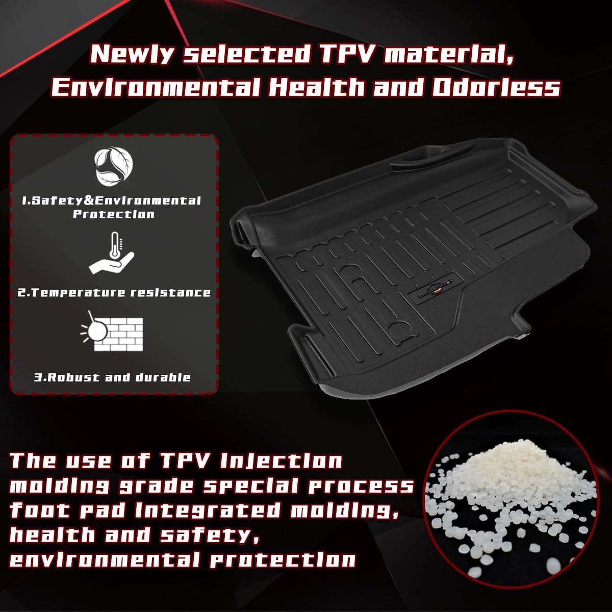 Freightliner M2 106/112 Floor Mats (2003–2021) – All - Weather TPV, Front Set - RoadWest Truck Parts - B0FW4WHW6F - High Soar